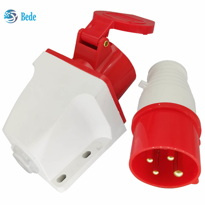 Maschio Femmina Presa elettrica 4 Pin 3P+T 380~415V 16Amp Montaggio a parete Tipo IP44
