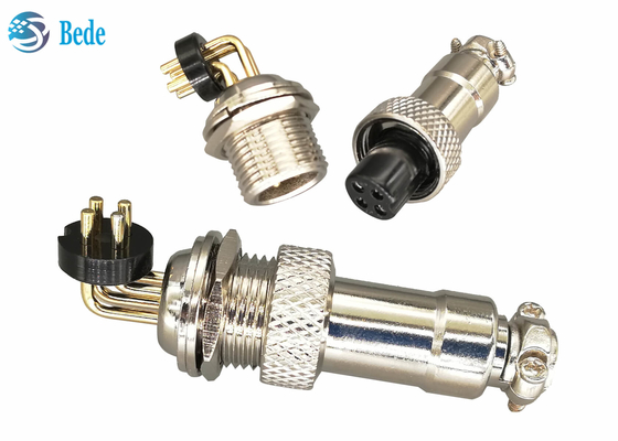 PWB ad angolo retto di Gx12 3 Pin Connector che salda i perni 3A 200V da 90 gradi