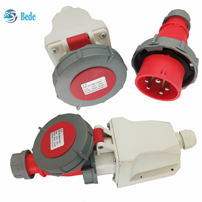 Spina 3P+N+E ed incavo industriali IP67 parete di amp di AC220-415V 16 e 32 che monta tipo
