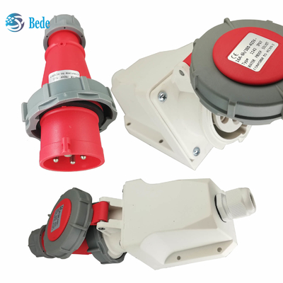 4 pin IP67 presa elettrica industriale con tipo di montaggio a parete 16A / 380 ~ 415V