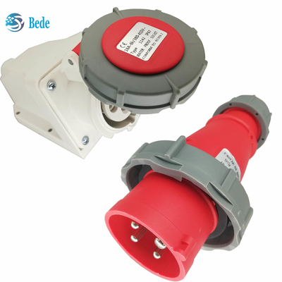 4 pin IP67 presa elettrica industriale con tipo di montaggio a parete 16A / 380 ~ 415V