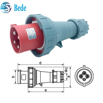 Correnti elevate resistenti 63A / 125 Amp, prese e prese industriali 3P+E IP67