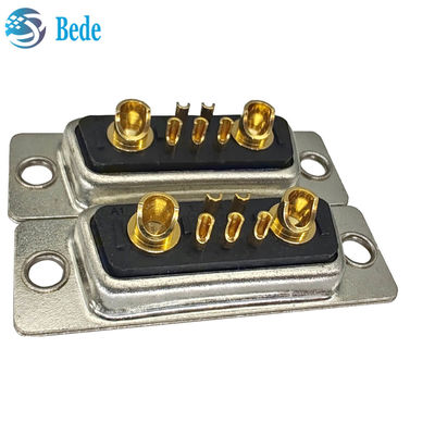 Connettore D-Sub a corrente elevata DB 7W2 con collegamento femminile con stile di terminazione della coppa di saldatura e 500 cicli di accoppiamento