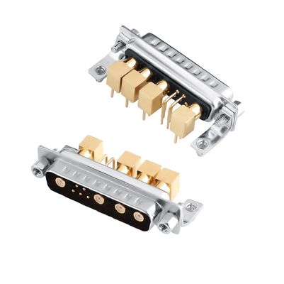 D-Sub Mixed Coaxial Connector RF / Power Righ Angle Connector 9W4 per PCB