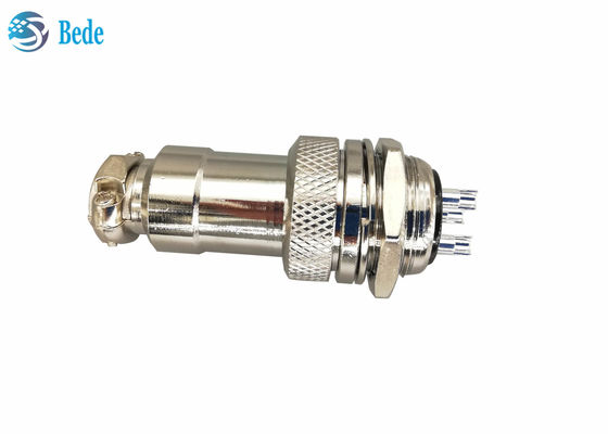 Connessione circolare Gx20 di montaggio anteriore Kit maschile e femminile 2 ~ 10 / 12 / 14 / 15 Pins