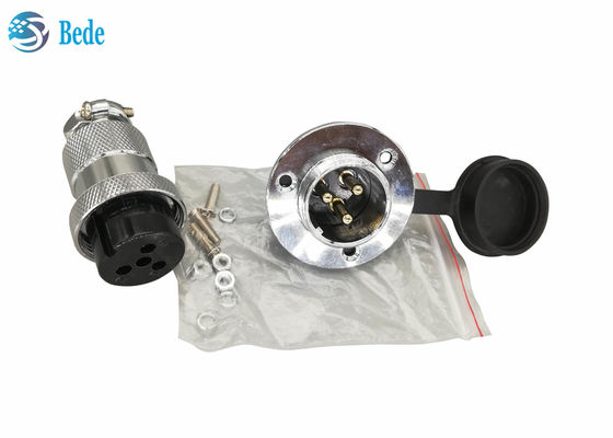 Connettori circolari a flangia rotonda e coperchio antipolvere 8 9 10 12 pin per montaggio a pannello