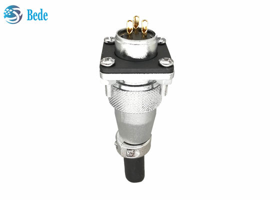 Connettori circolari WS20 con flangia quadrata e coperchio antipolvere, 2 3 4 pin 500V 25A