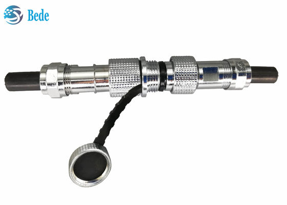 Copper Shell M12 Aviation Connector IP68 Cable To Cable Docking Style 2~7 Pin