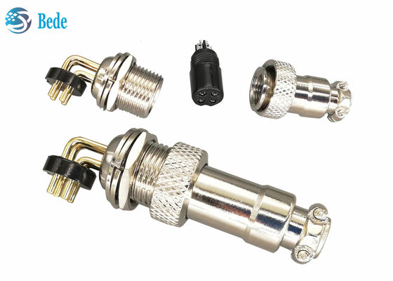 PWB ad angolo retto di Gx12 3 Pin Connector che salda i perni 3A 200V da 90 gradi